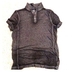 One silver/black Helix brand 3-button polo